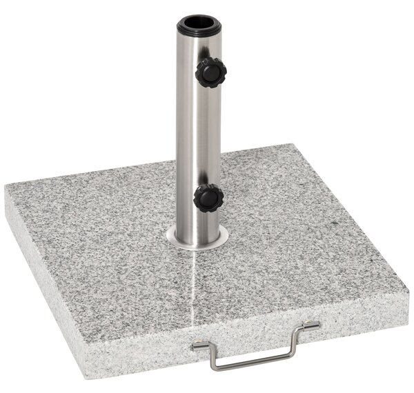 Outsunny Marble Umbrella Base: 28kg Durable Parasol Holder for Patio Furniture, Outdoor Sunshade Support Aosom UK
