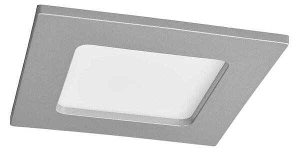 Joki LED downlight silver 3,000 K angular 11.5 cm