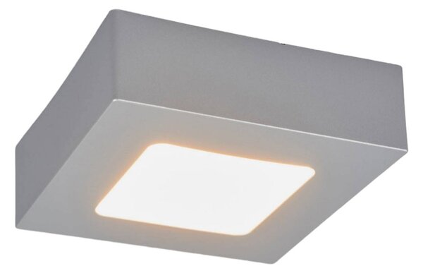 Marlo LED ceiling lamp silver 3000K angular 12.8cm
