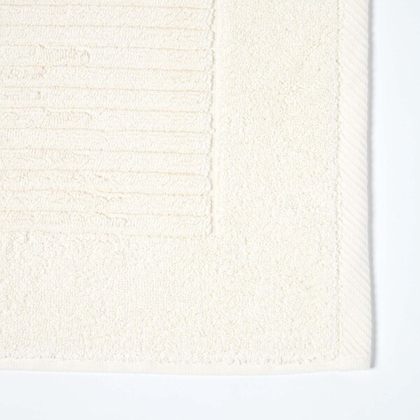 Homescapes Imperial Plain Bath Mat Cream