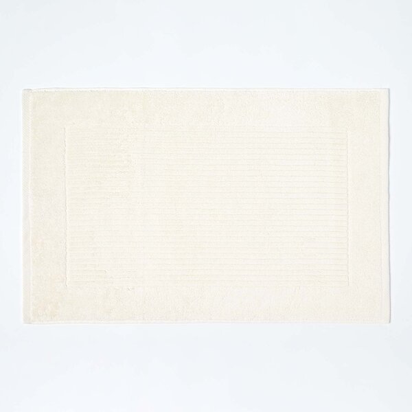 Homescapes Imperial Plain Bath Mat Cream