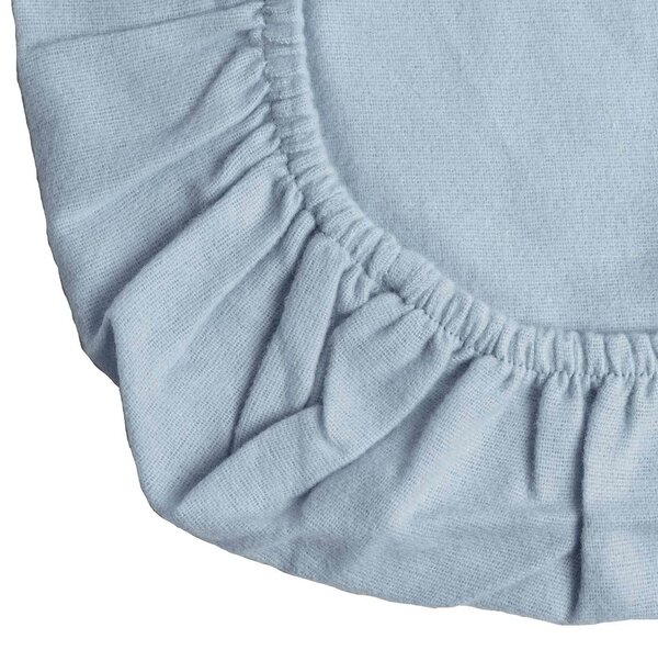 Blue Brushed Cotton Fitted Cot Sheet Pair 100% Cotton, 70 x 140 cm