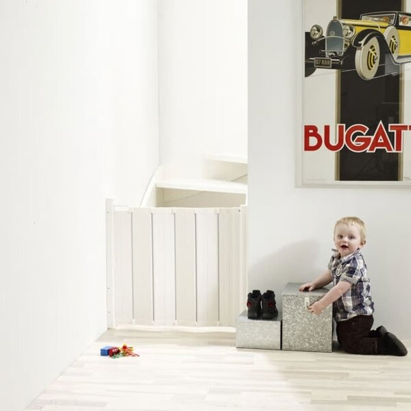 BabyDan Retractable Safety Gate Guard Me White 64.5-89 cm Plastic
