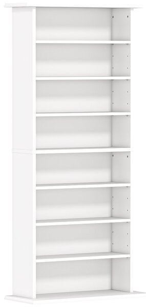 HOMCOM 360 CD/185 DVD/185 Blu-ray Storage Unit - White