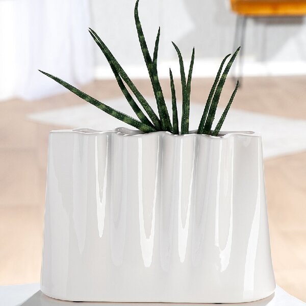 Sorelli Small Ceramics Flower Vase In White