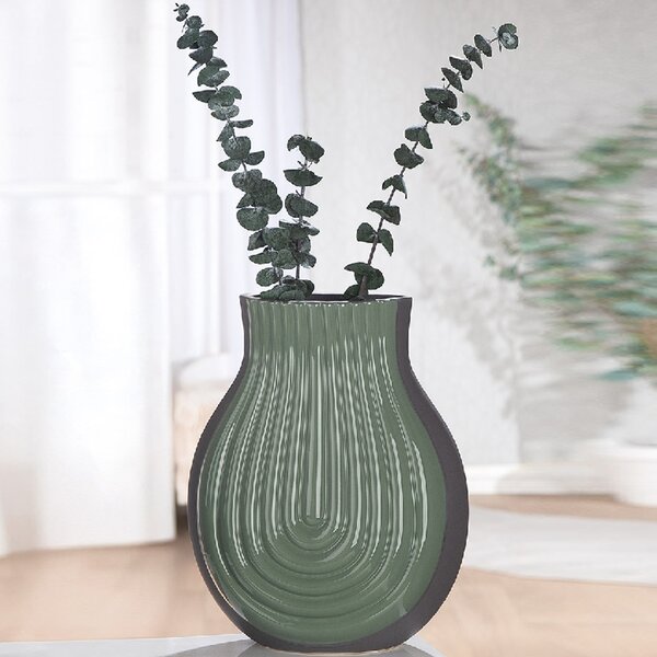 Albemarle Large Ceramics Vase In Green