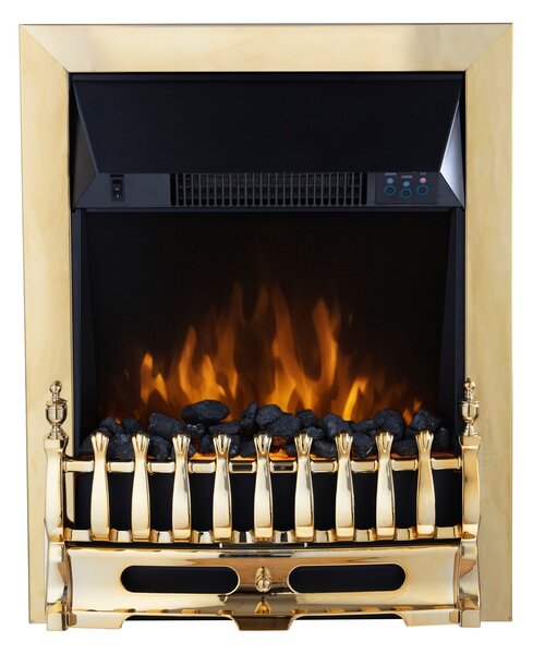 Warmlite 2KW Electric Fire Brass Brass