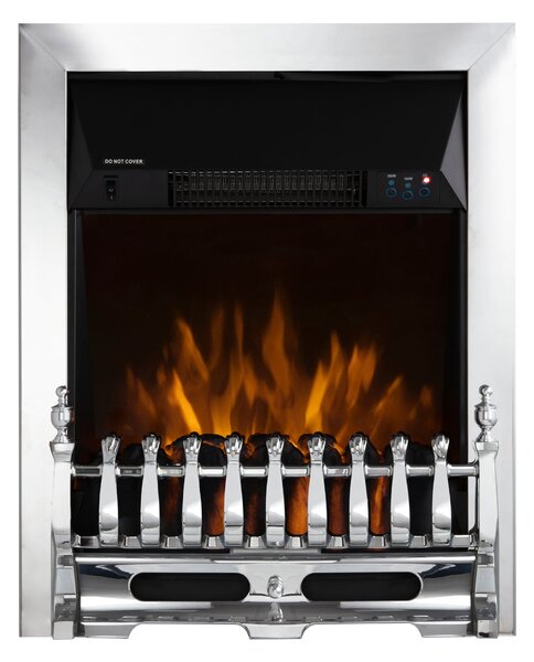 Warmlite 2KW Electric Fire Stainless Steel Stainless Steel