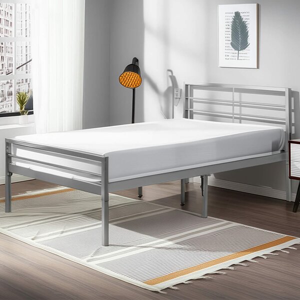 Jerome Metal Single Bed In Silver