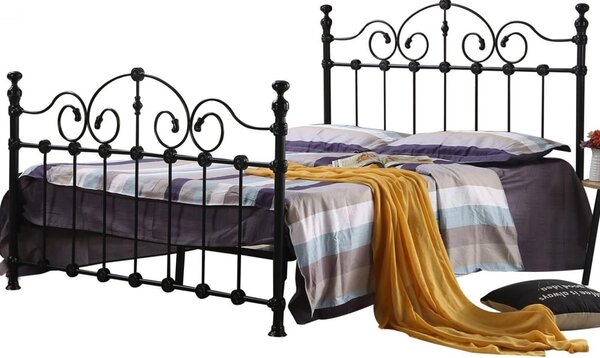 Irvine Metal King Size Bed In Black