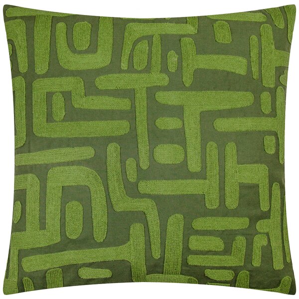 Brooke Abstract Square Cushion Ivy