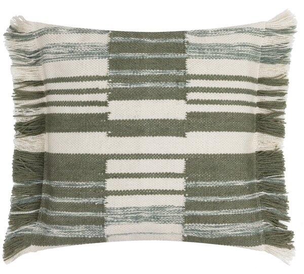 Torode Woven Striped Square Cushion Sage