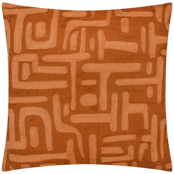 Brooke Abstract Square Cushion Copper