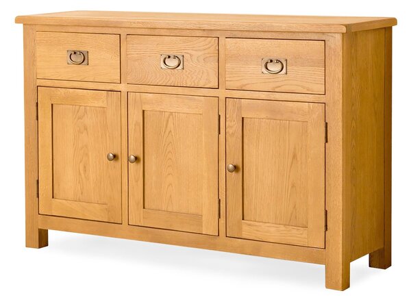 Lanner Oak Large Sideboard | 3 Door 3 Drawer Cabinet | Roseland