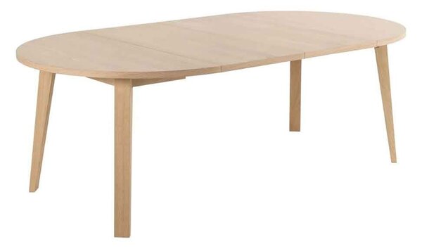 Lafayette Wooden Round Extending Dining Table - White Oak