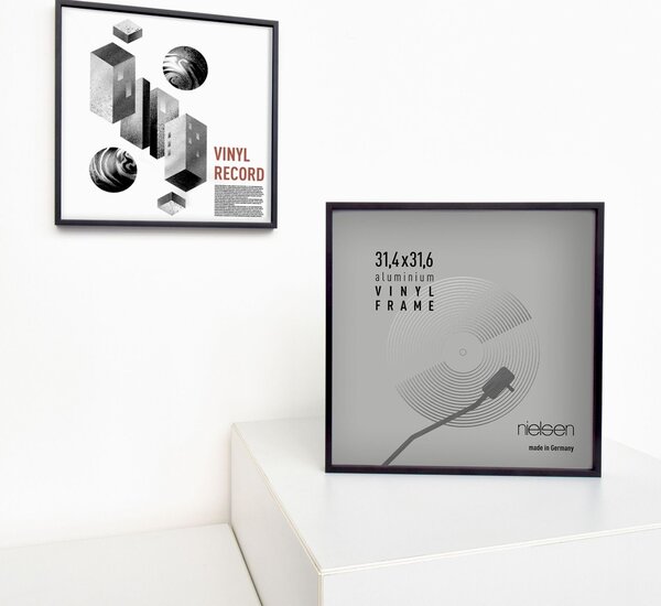 Nielsen Aluminium Vinyl Record Wall Display Frame Jet Black