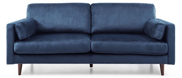 Elsdon Velvet 3 Seater Sofa | Modern Blue Velvet Sofa | Roseland