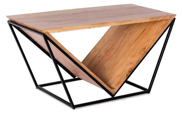 Freya Acacia Coffee Table | Wood & Metal Living Room Table | Roseland Furniture