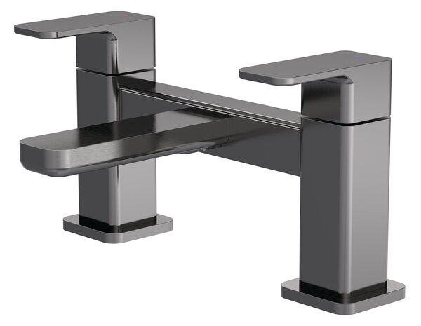 Windon Deck Mounted Bath Filler Tap Gun Metal (Grey)