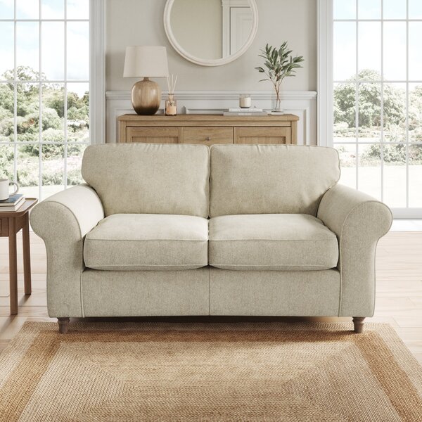 Flori Soft Chenille 2 Seater Sofa Sandstone