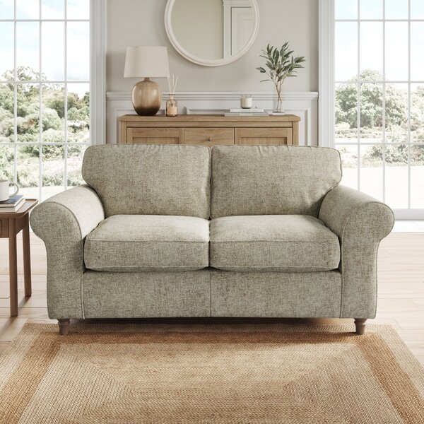 Flori Chunky Chenille 2 Seater Sofa Mushroom