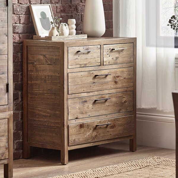 Homer 5 Drawer Chest, Pine Pine