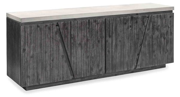 Saltaire Grey Industrial Concrete Effect 160cm TV Stand | Roseland