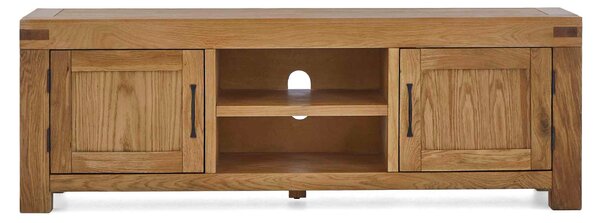 Abbey Grande 160cm TV Stand, Screens Up To 70", Solid Wood | Waxed Oak