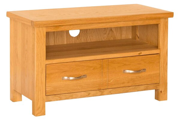 Newlyn Oak Small Modern TV Stand, Drawer, 85cm, Screens Up To 42"