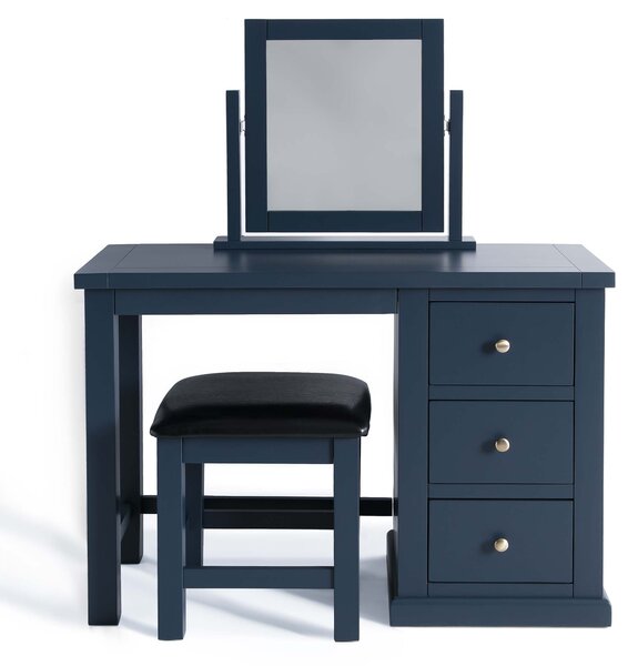 Cheltenham Blue Dressing Table Set, Stool, Mirror | Roseland Furniture
