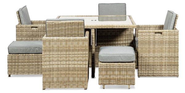 Wentworth Outdoor Living 8 Seat Deluxe Rattan Garden Cube Set | Roseland Furniture