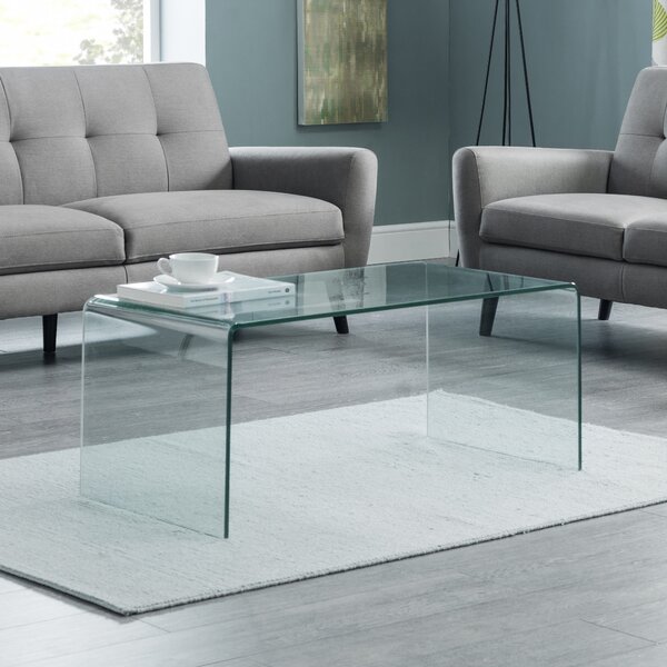 Amalfi Bent Glass Coffee Table Clear