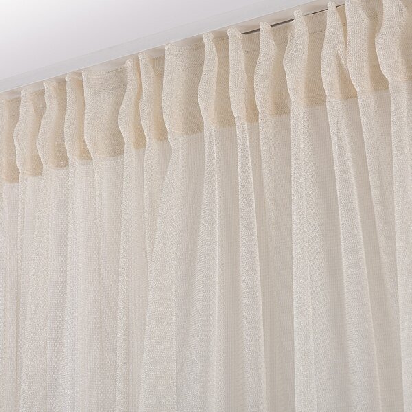 Pencil pleat voile/net curtain