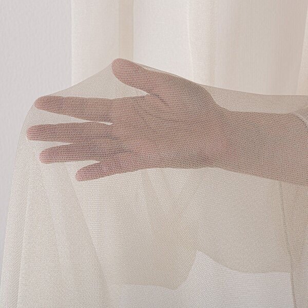 Pencil pleat voile/net curtain