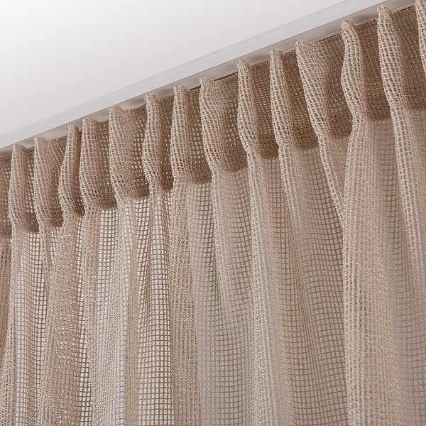 Pencil pleat voile/net curtain