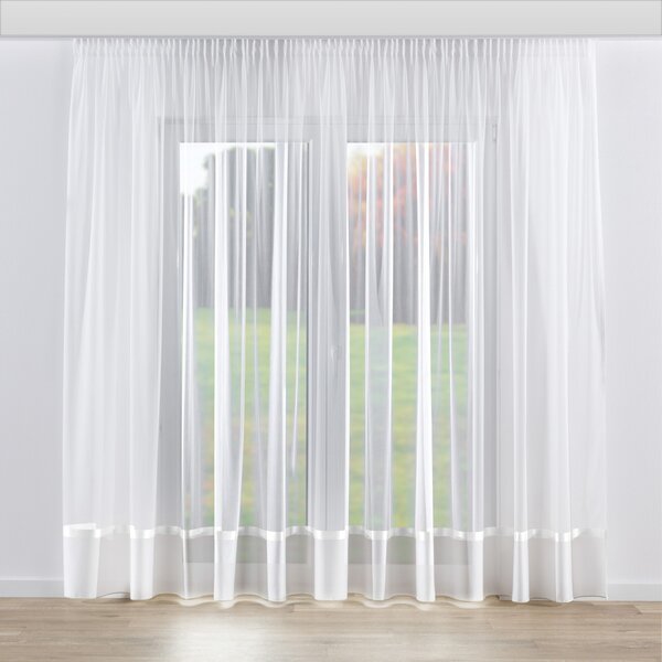 Pencil pleat voile/net curtain