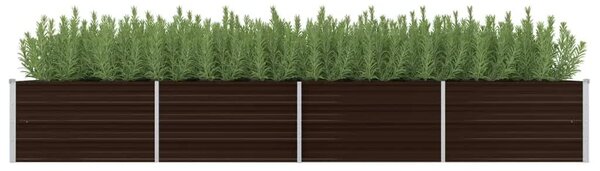 Garden Raised Bed Brown 320x80x45 cm Galvanised Steel