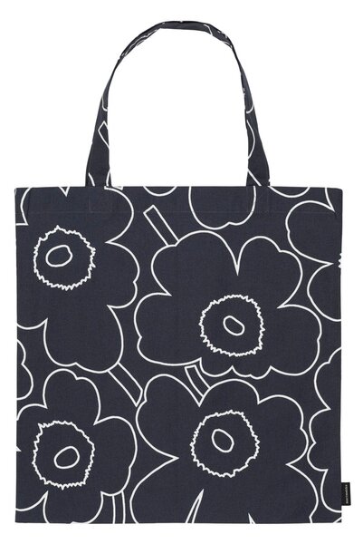 Marimekko Pieni Piirto Unikko bag 44x43 cm Black-white