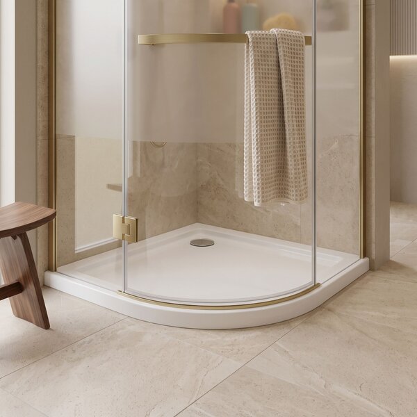 Shower tray Rea Look White 80x80