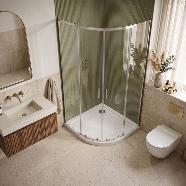 Shower tray Rea Look White 80x80