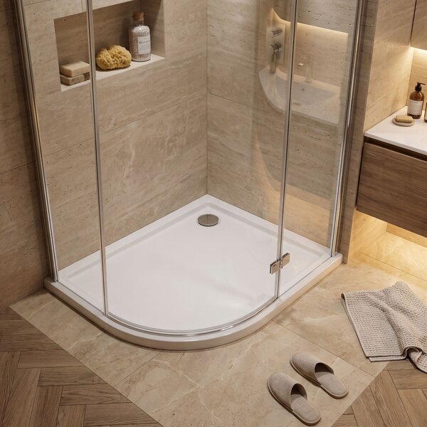 Shower tray Rea Look White 80x100
