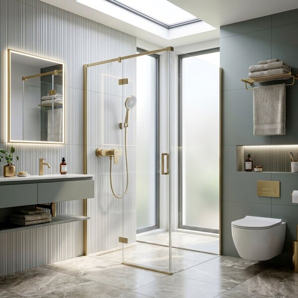 Shower faucet REA DROP Brush Gold