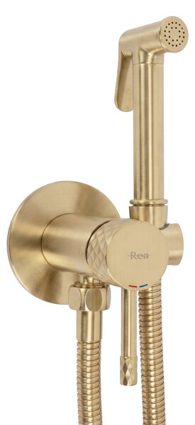 Bidet faucet Rea Lungo Loop Diamond Brush Gold