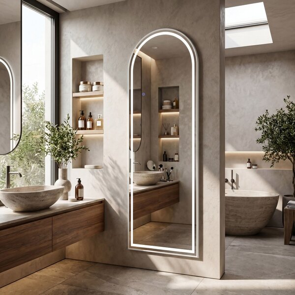 Mirror LED Orbit 60x170cm White