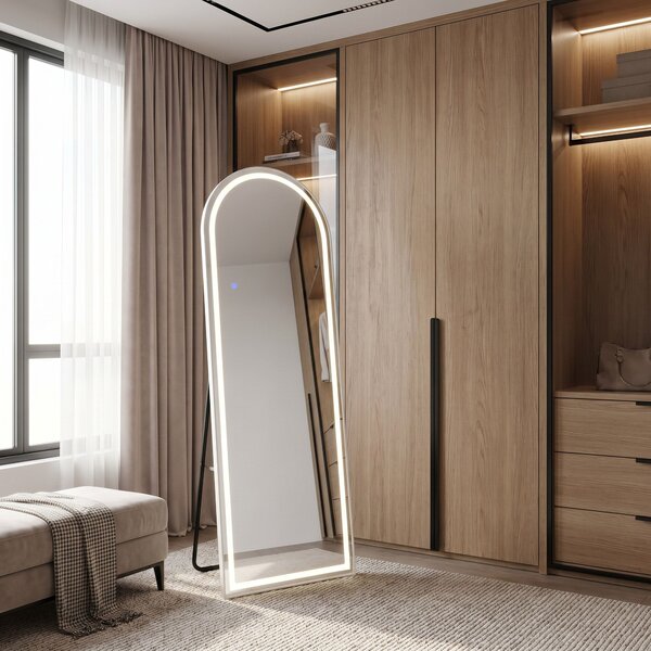 Mirror LED Orbit 60x170cm White