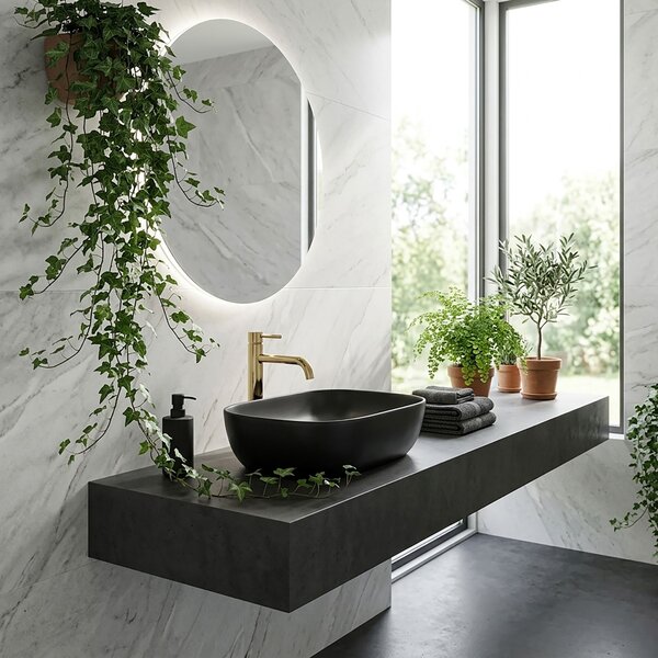 Countertop Basin Rea Belinda Black Mat