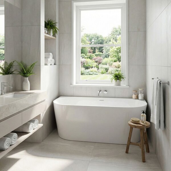 Wall acrylic bath CAPRI SLIM 150cm
