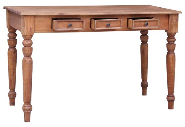 Desk with Drawers 117x57x75 cm Solid Mahogany Wood