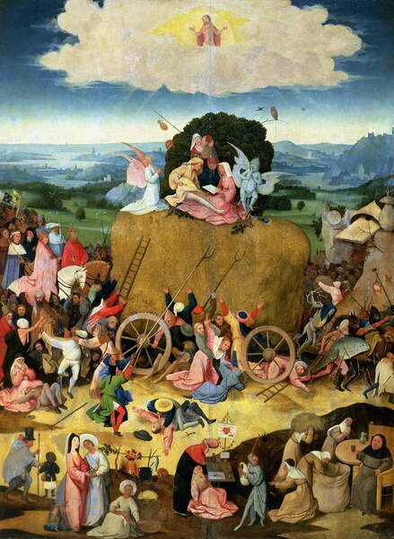 Hieronymus Bosch - Fine Art Print The Haywain: central panel of the triptych, c.1500, (30 x 40 cm)