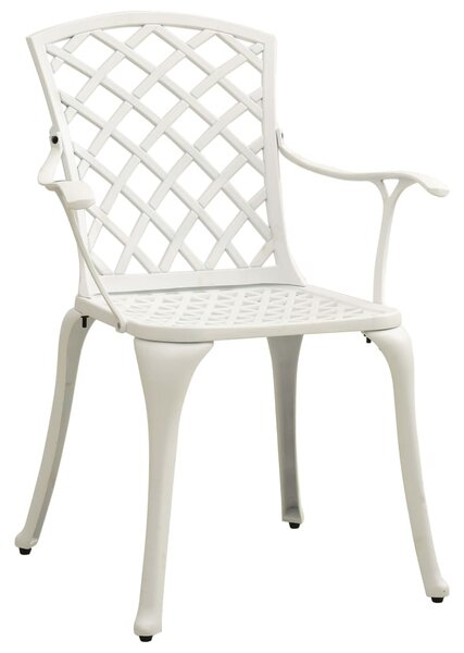 3 Piece Bistro Set Cast Aluminium White